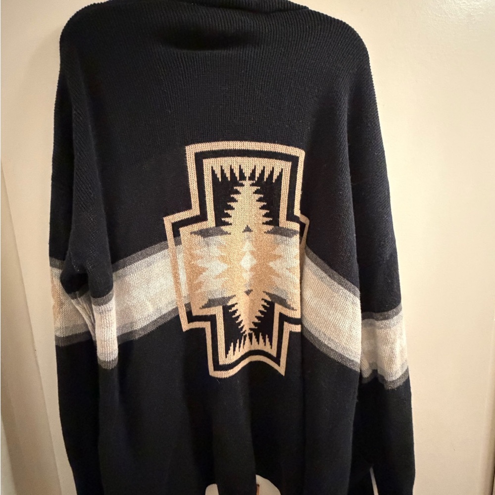 Pendleton Black & Beige Southwestern Open Cardigan - Picture 6 of 10
